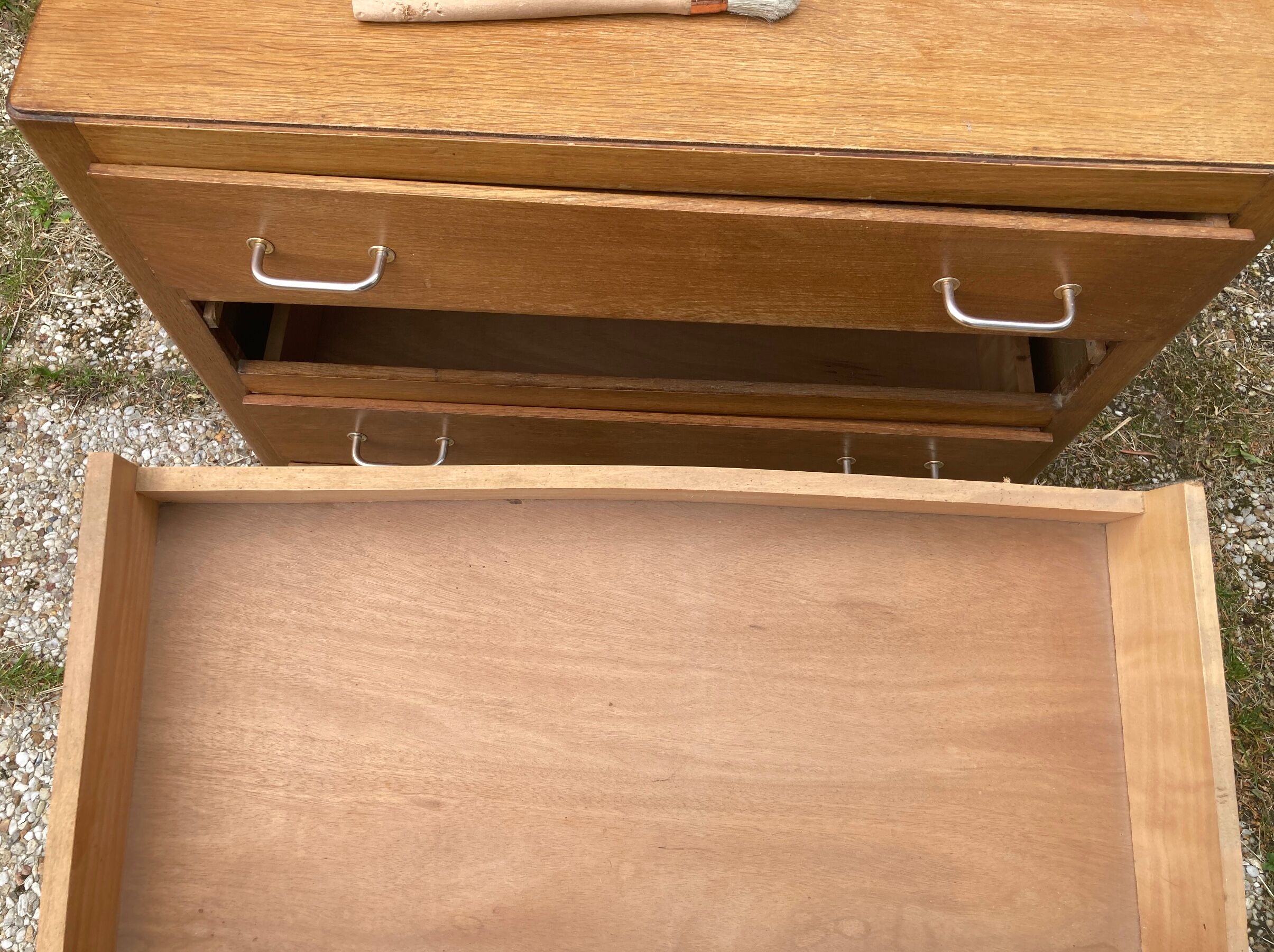 Vintage chest of drawers compass feet