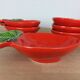 6 coupelles à fraises en céramique