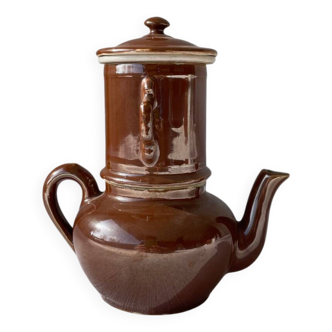 Retro brown teapot