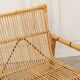Vintage bamboo and rattan bench from the 1970s.
