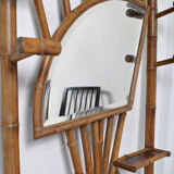 Coat rack bamboo cloakroom 1950