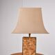 Vintage burl wood table lamp, 1970
