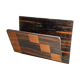 Unique art deco marquetry wall magazine rack / newspaper holder