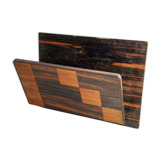 Porte-magazines muraux en marqueterie art déco unique / porte-journaux
