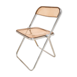 Folding chair plexiglass smoked by Giancarlo Piretti for Castelli