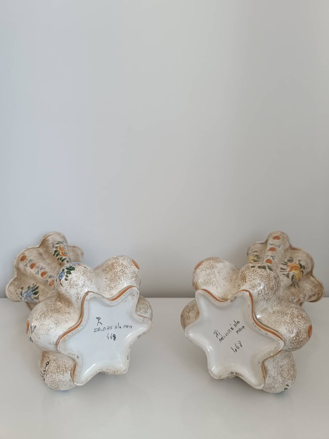 Pair of vintage earthenware vases