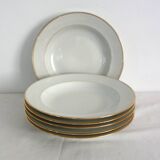 Set of 6 Limoges porcelain soup plates