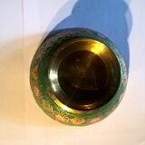 Empty enamelled brass pocket with several Asian style colors