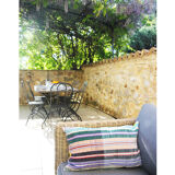 Cushion canvas Berber and wax