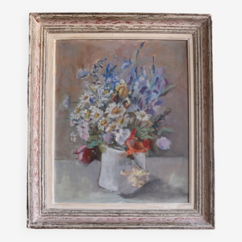 Tableau bouquet de fleurs des champs