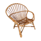 Fauteuil bohème shabby chic en rotin bambou 1950