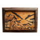 Vintage 1950s Alpine Table - Carved and Pyrographed - Chalet Atmosphere