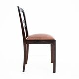 Extendable table with 6 chairs in Art Deco style, Poland, 1940s.