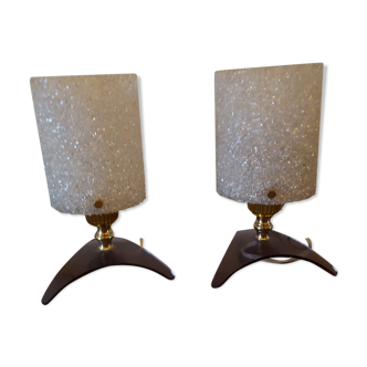 Paire de lampes de chevet vintage