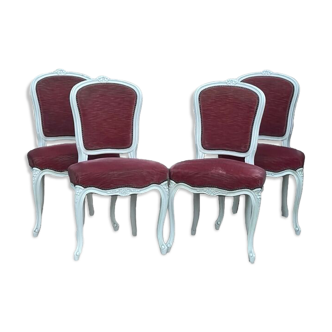 Suite of 4 Louis XV style chairs