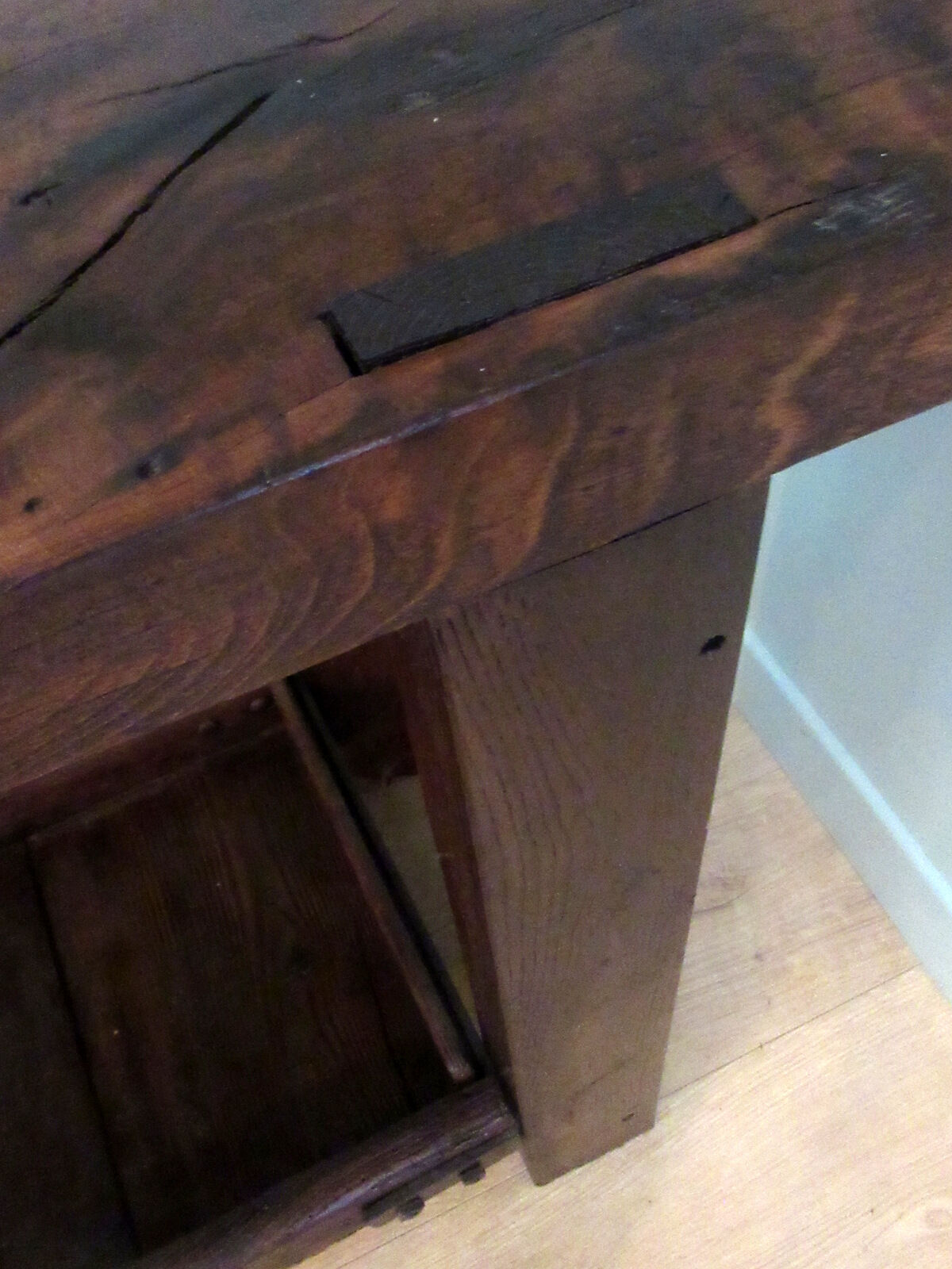 Workbench in oak, beech top