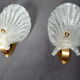 Wall lamps glass shells barovier toso murano