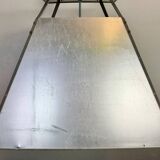 Large Silver Industrial Factory Pebdant Lamp, 1970s