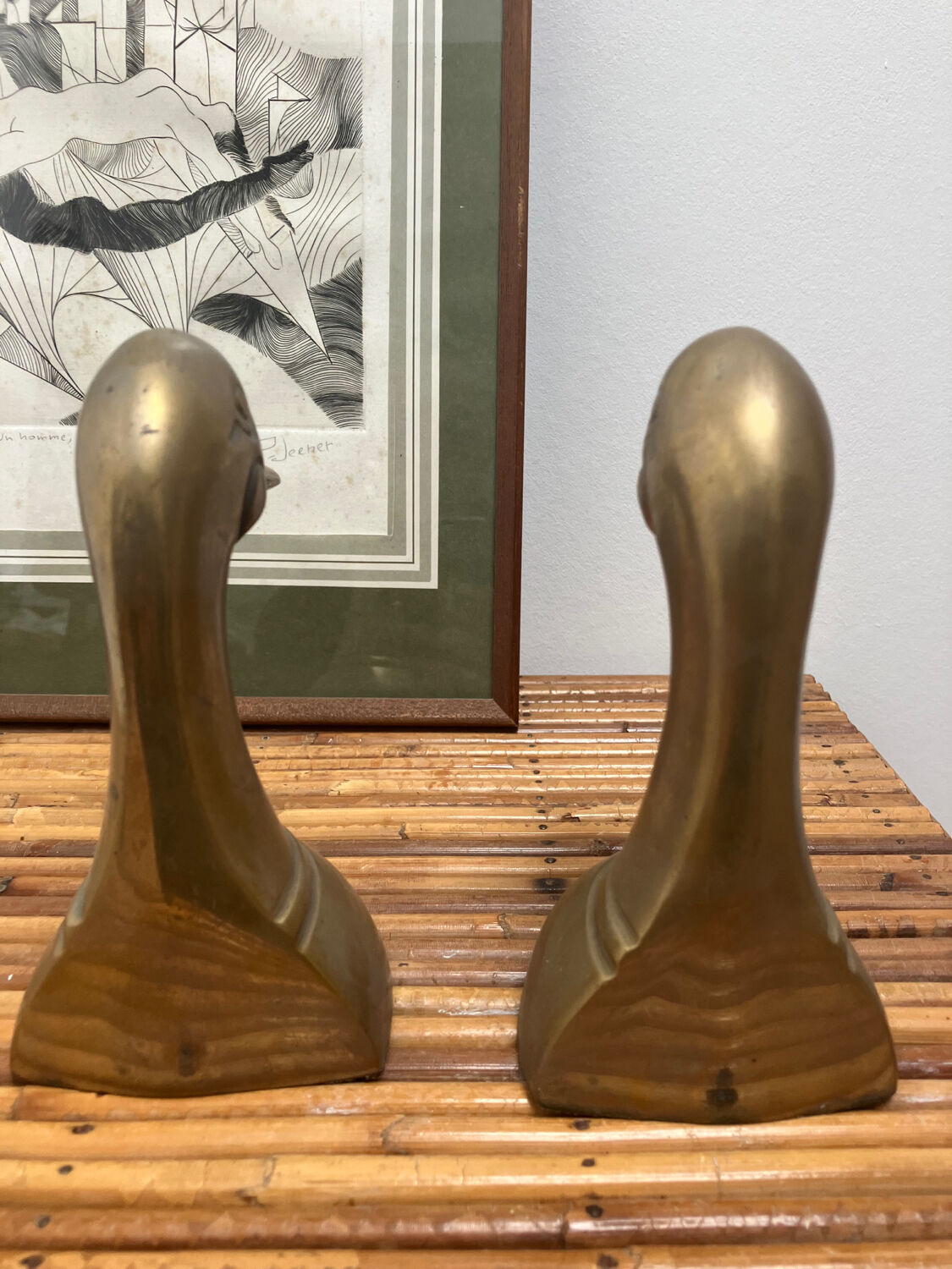 Brass Duck bookends