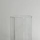 octagonal vase in thick transparent glass