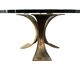 Coffee table in bronze with glass top by Luciano Frigerio