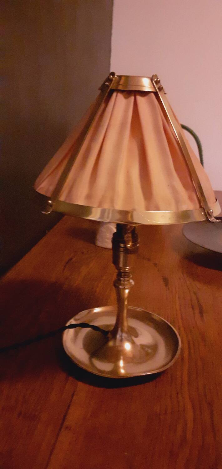Lamp, Art Nouveau pocket, bronze noodle