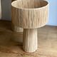 Minimalist raffia bedside table lamp