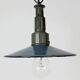 Industrial Blue Enamel Military Pendant Lamp with Cast Aluminium Top, 1960s