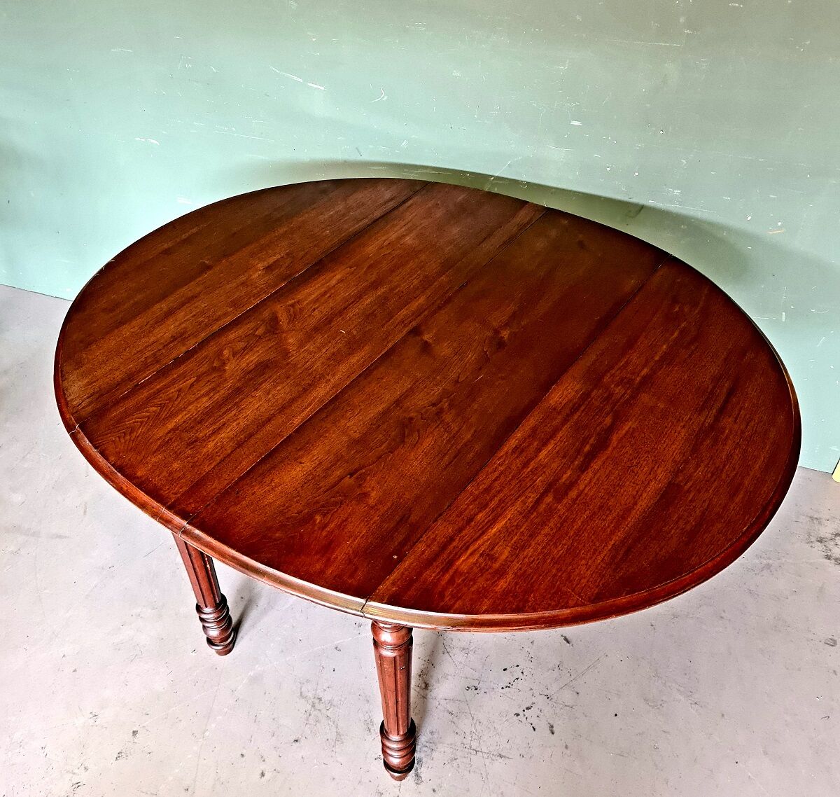 Antique french oak louis philippe coulissen table