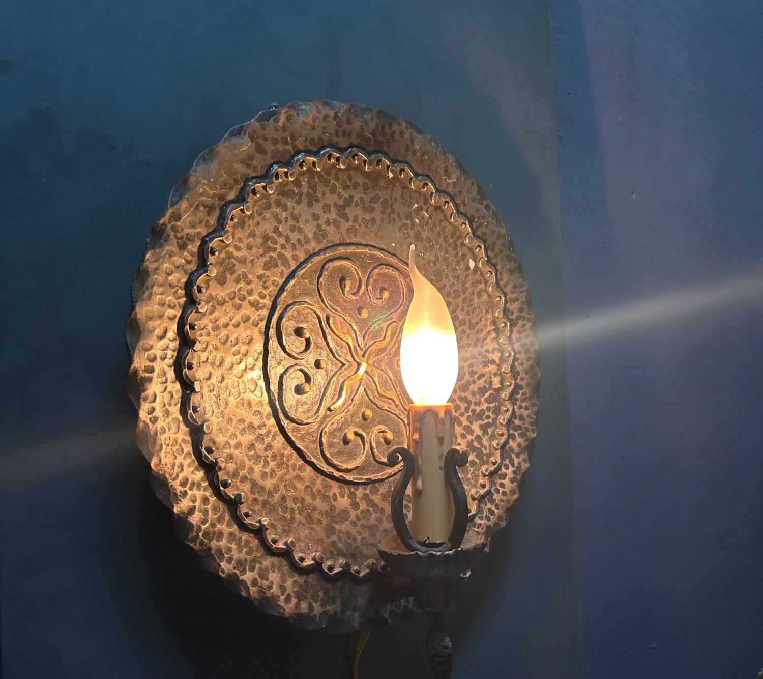 Wrought Iron Wall Sconces, Italy, 1970s - Set of 2