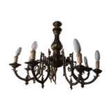 Brass chandelier 8 branches