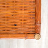 Wood and wicker coffee table