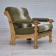Fauteuil danois en laine et chêne massif, 1970