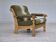 1970s, Danish armchair, original condition, wool, solid oak wood.