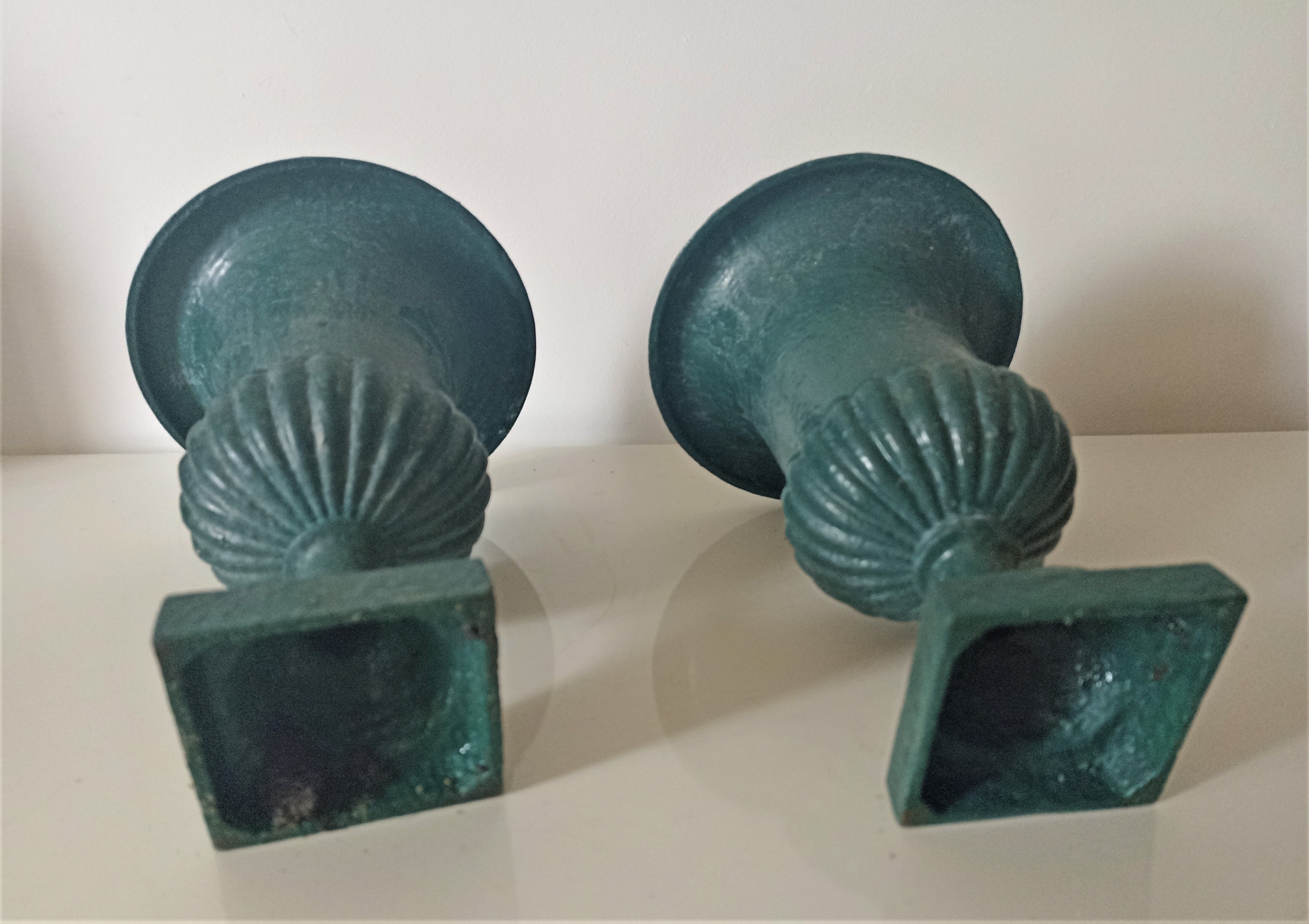 Paire de médicis verts 22,5 cm