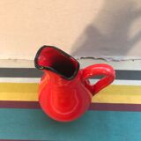 Former red ceramics pitcher - anse cuisine 70s vintage