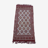 Brown and white Moroccan Berber carpet