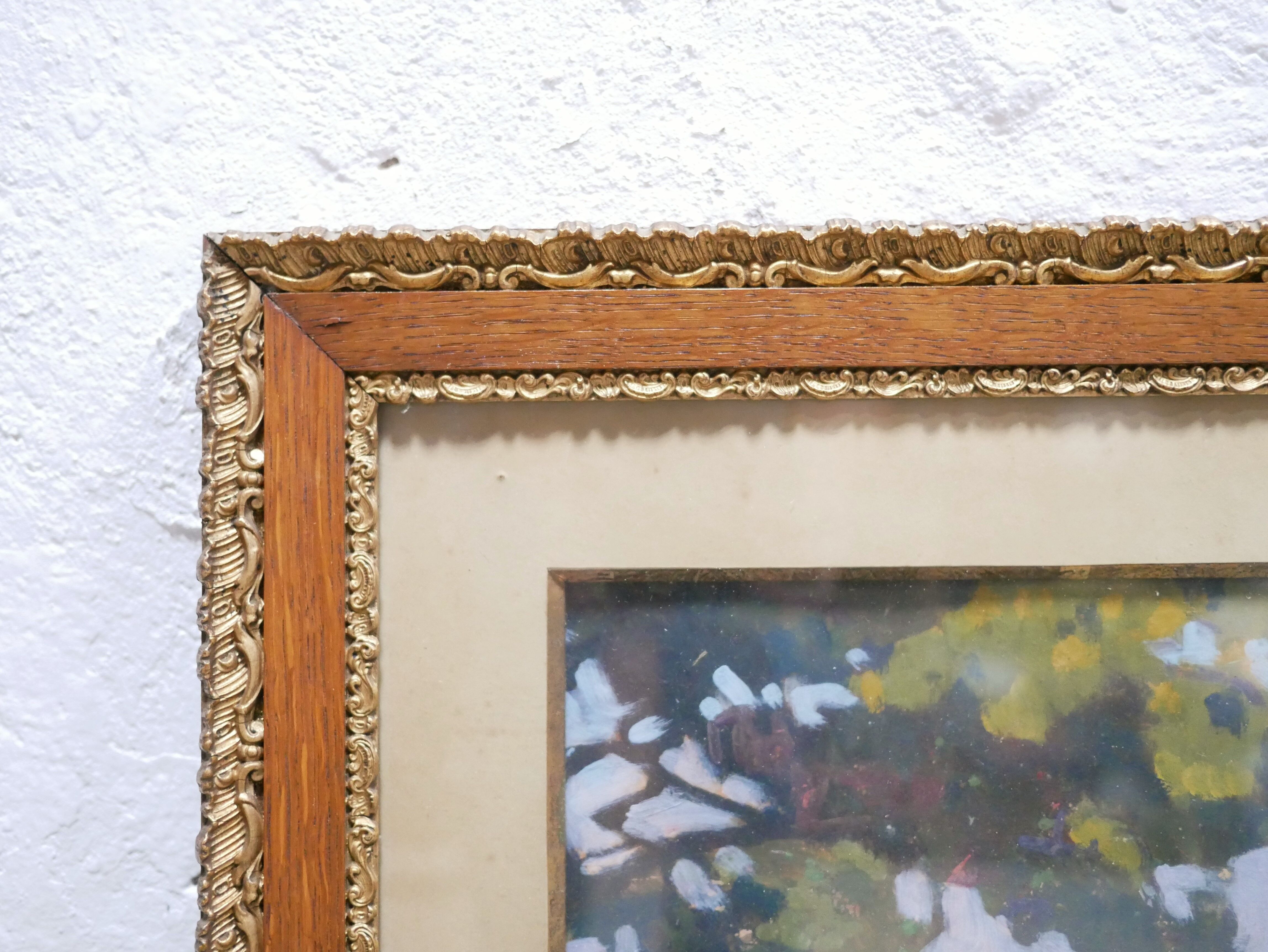 Tableau vintage, peinture signée R. Durand