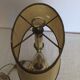 Old golden brass hot water bottle lamp with 2 arms of light