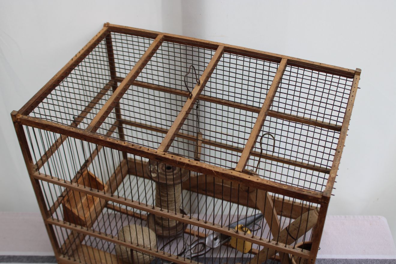 Old wooden bird cage