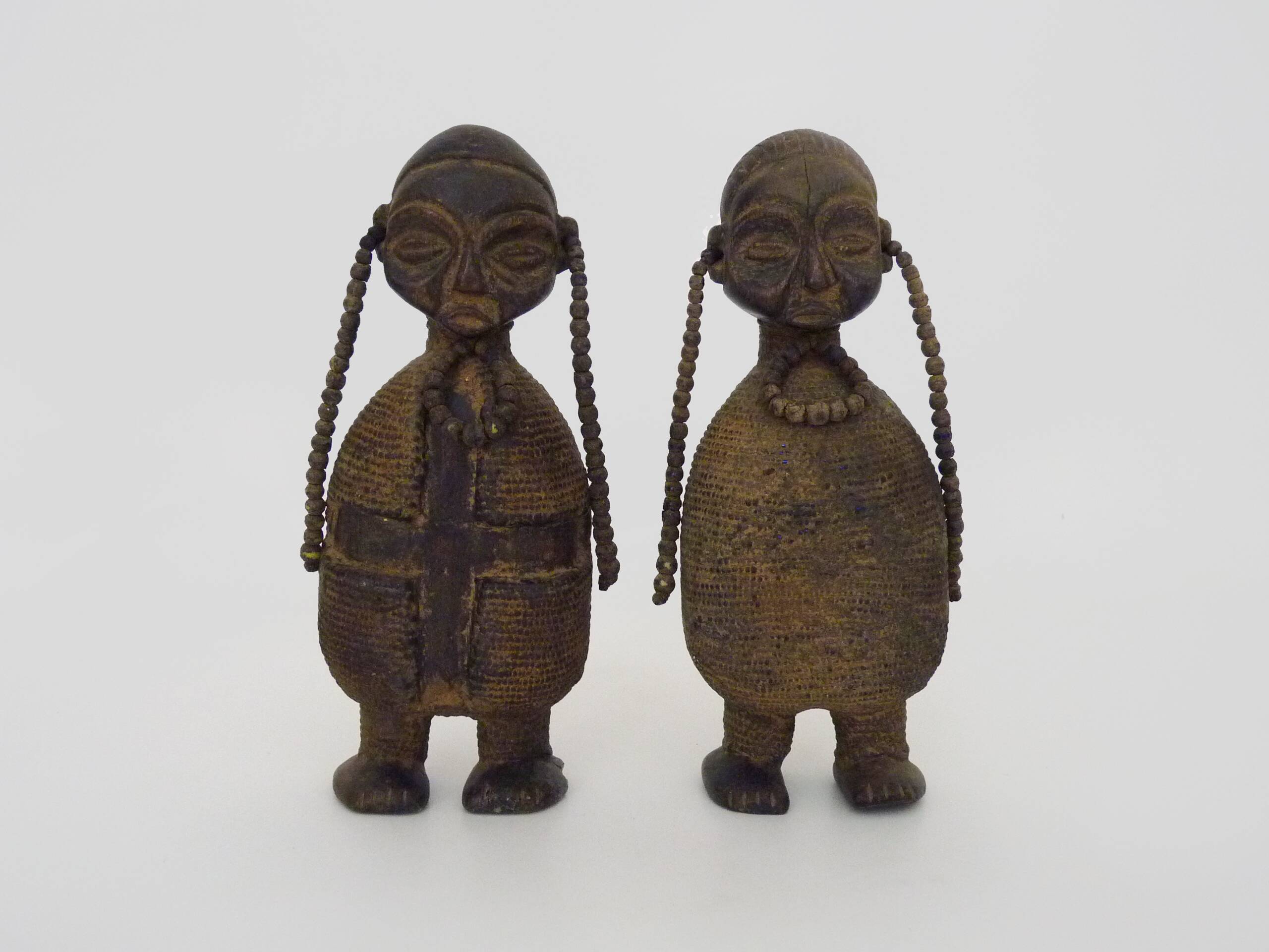 Pair of African fertility doll sculptures Namji Cameroon. 70