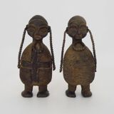 Pair of African fertility doll sculptures Namji Cameroon. 70