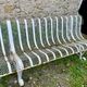 Public bench, street furniture, wrought iron garden bench