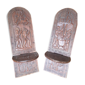 Paire de chaises africaine authentique