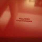 Red melamine top - Allbricka, made in Sweden - 1970s