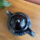 Enamelled stoneware teapot from Saint Amand en Puisaye