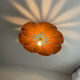 Suspension florale lin et rotin