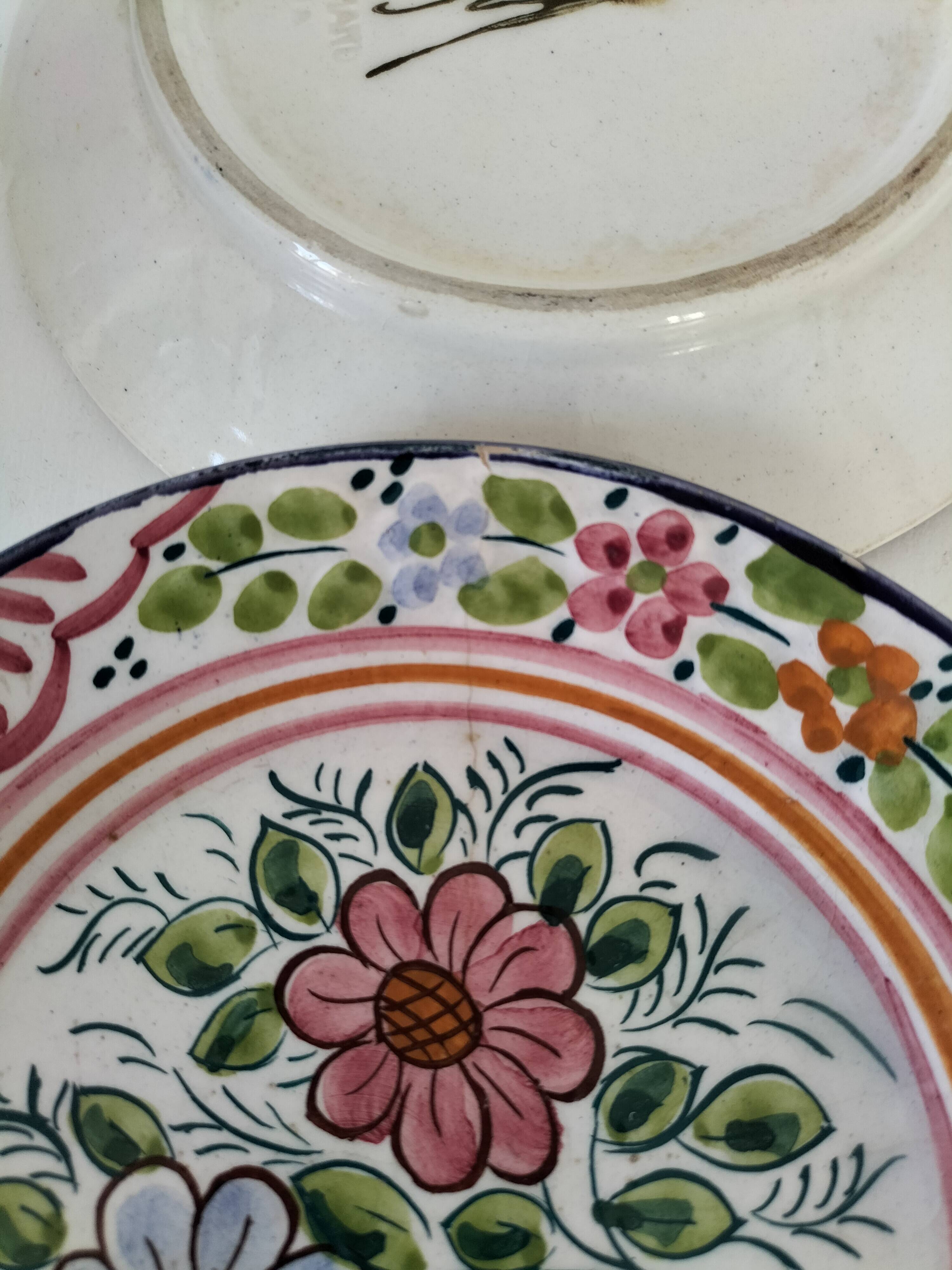 Majolica plates signed Pascual Zorrilla
