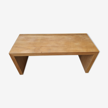 Table basse d'appoint rectangulaire design bois en fraké