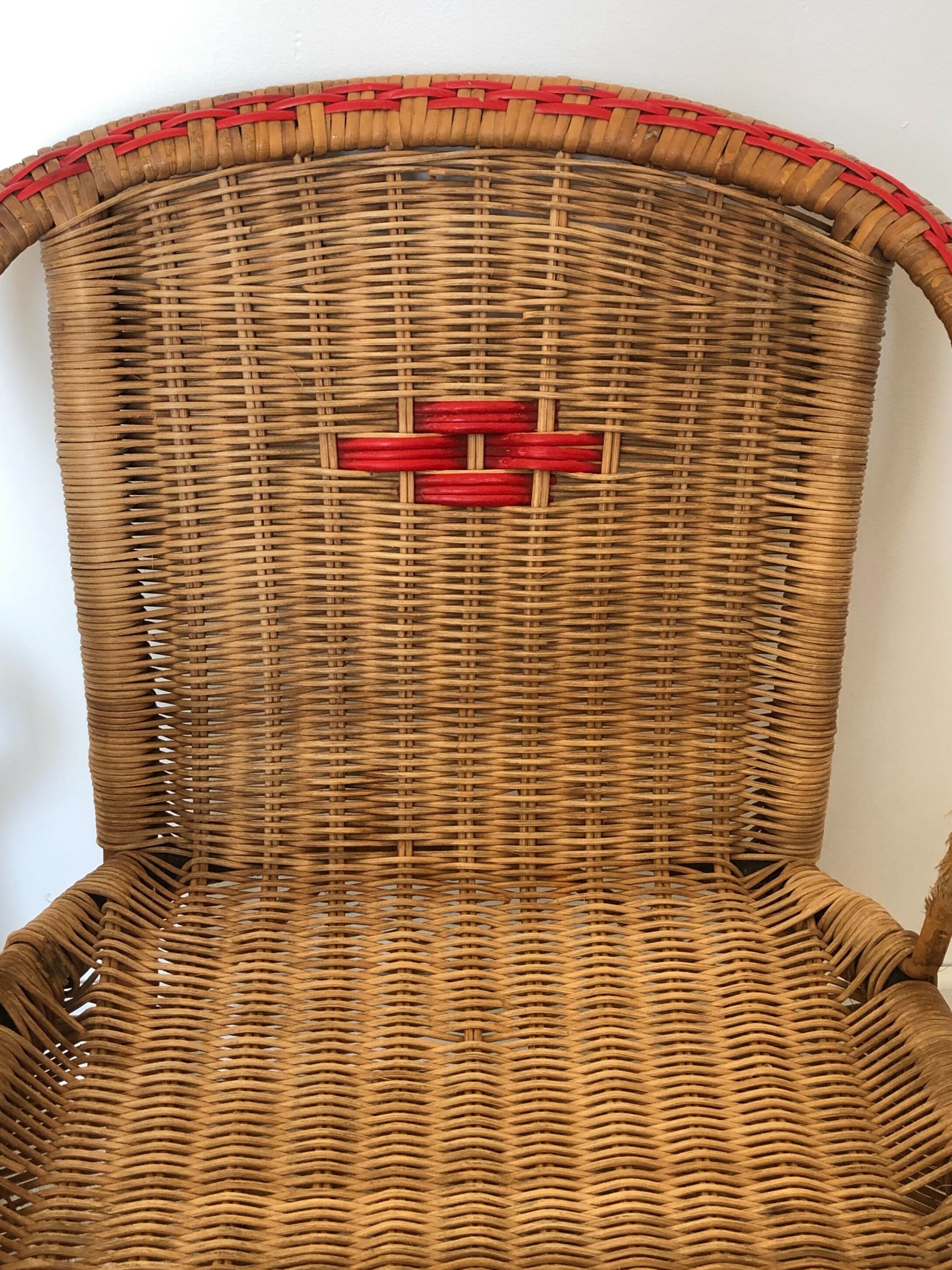 Children's armchair from the 60s, wicker